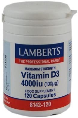 Lamberts Vitamin D3 4000iu (100ug) Max Strength 120 Caps