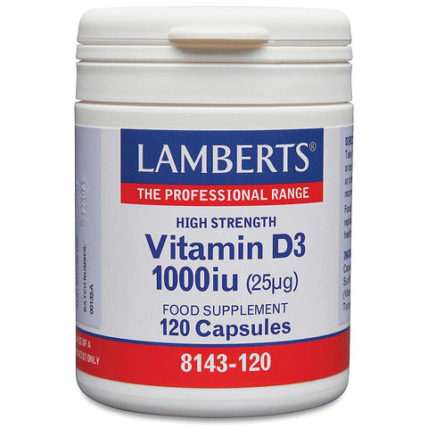 Lamberts High Strength Vitamin D3 1000iu (25µg) 120 capsules