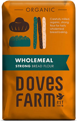Doves Farm Organic Strong Wholemeal Bread Flour 1.5kg (Pack of 5)