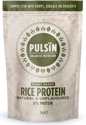 Pulsin Rice Protein Powder - 100% Natural,Unsweetened & Unflavoured 1kg