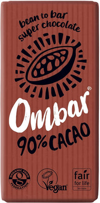 Ombar Pure 90% Raw Chocolate 35g (Pack of 10)