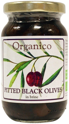 Organico Whole Black Olives In Brine & Herb 280g
