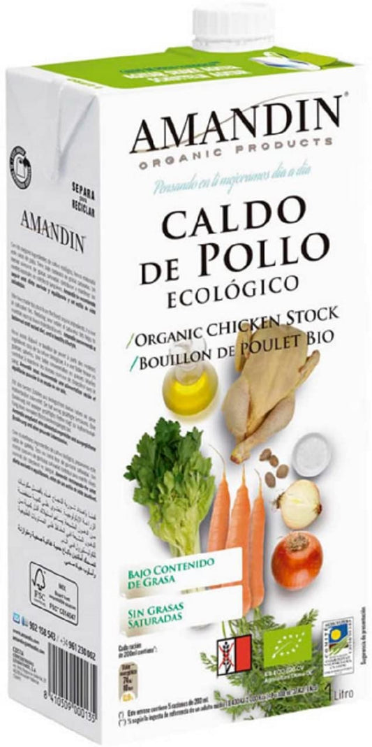 Amandin Organic Chicken Stock 1 Litre