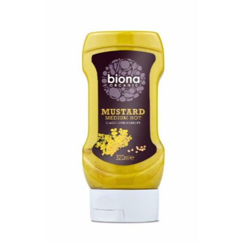 Biona Organic Medium Hot Squeezy Mustard 320ml