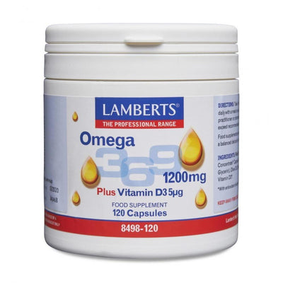 Lamberts Omega 369 1200mg Plus vitamin D3 5ug 120 capsules