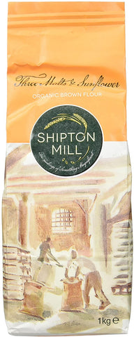 Shipton Mill Three Malts Organic Sunflower Brown Flour 1Kg (Pack of 6)