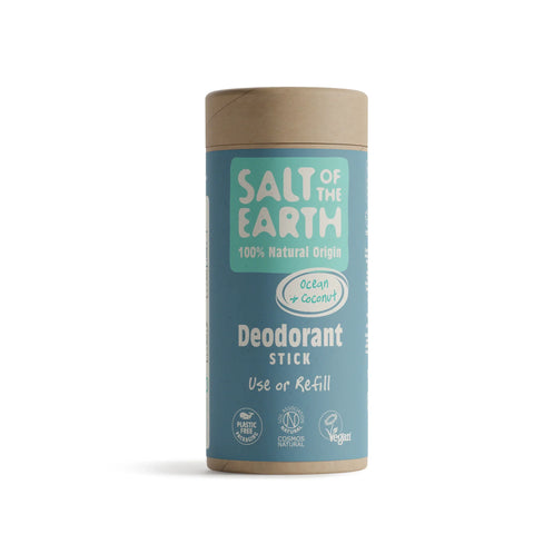 Salt Of The Earth Natural Deodorant Stick Refill/Plastic Free Ocean Coconut 75g (Pack of 6)
