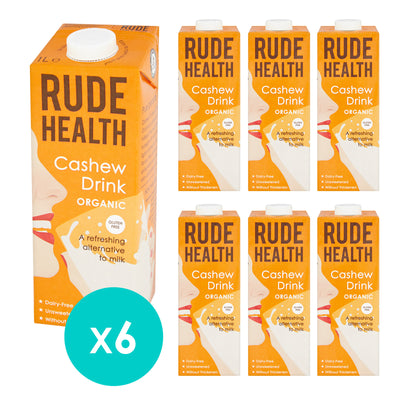 Rude Health Organic Cashew Drink 1 Litre. (Pack of 6)