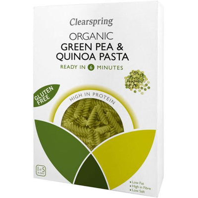 Clearspring Organic Gluten Free Green Pea & Quinoa Fusilli Pasta 250g
