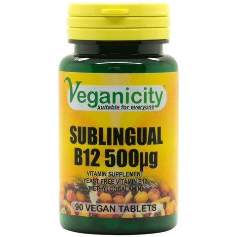 Veganicity B12 500mcg Sublingual 90 Vtabs (Pack of 12)