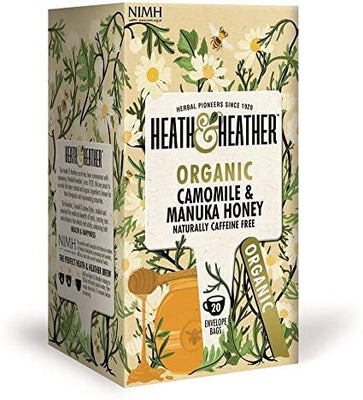Heath & Heather Organic Camomile & Manuka Honey Tea 20 Bags