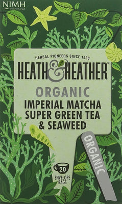 Heath & Heather Organic Super Green Tea Matcha & Seaweed 20 Bags