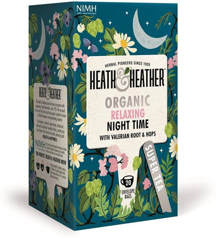 Heath & Heather Organic Night Time Tea 20 Bags (Pack of 6)