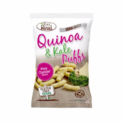 Eat Real Quinoa & Kale Puffs - White Cheddar 113g (Pack of 12)