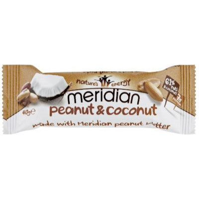 Meridian Peanut & Coconut Bar 40g (Pack of 18)