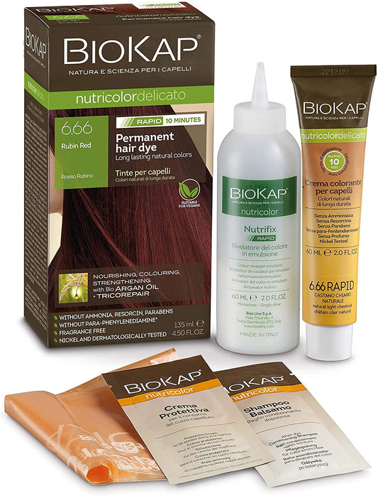 Biokap Ruby Red 6.66 Rapid Hair Dye 135ml