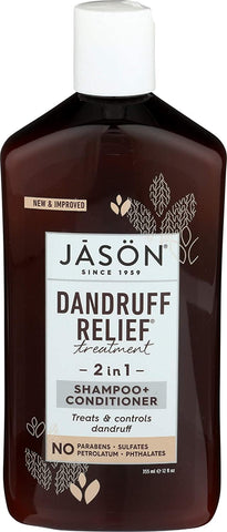 Jasons Natural Dandruff Relief 2 In 1 Treatment 355ml