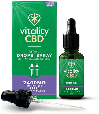 Vitality CBD Oral Spray with MCT Oil 2400mg Berry 30ml