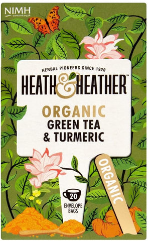 Heath & Heather Organic Green Tea & Turmeric 20 Bags