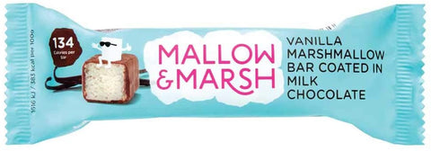 Mallow & Marsh Vanilla Marshmallow Bar - Chocolate Covered 35g (Pack of 12)