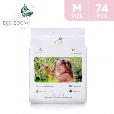 Eco Boom Diapers 6 -11kg M 74 (Pack of 4)