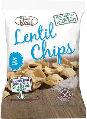 Eat Real Sea Salt Lentil Chips 22g (Pack of 24)
