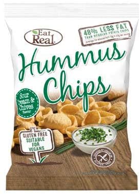 Eat Real Sour Cream Hummus Chips 22g (Pack of 24)