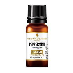 Amphora Aromatics Peppermint Organic Essential Oil 10ml (Pack of 6)