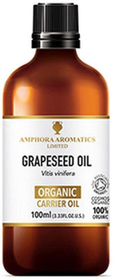 Amphora Aromatics Organic Grapeseed Oil 100ml (Pack of 6)