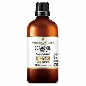 Amphora Aromatics Organic Borage Oil (20% GLA) 100ml (Pack of 6)