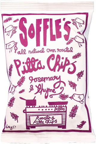 Soffle's Rosemary & Thyme Pitta Chips 60g (Pack of 15)