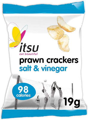 Itsu Grocery Salt & Vinegar Prawn Crackers 19g (Pack of 24)