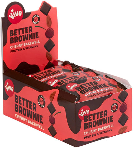 Vive Better Brownie Cherry Bakewell 35g (Pack of 15)
