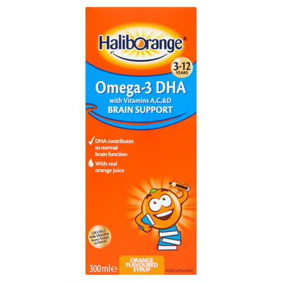 Haliborange Omega 3 Syrup Orange 300ml (Pack of 3)
