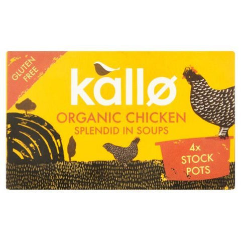 Kallo Organic Chicken Stock Pots - Gluten Free 4x96g