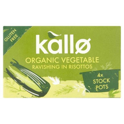 Kallo Organic Vegetable Stock Pots - Gluten Free 4x96g