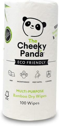 The Cheeky Panda Multi Purpose Bamboo Dry Wipes 100wipes