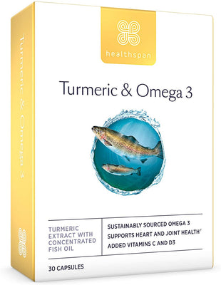 Healthspan Turmeric With Omega 3 30caps