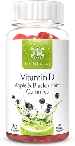 Healthspan Vitamin D Apple & Blackcurrant 30gummies