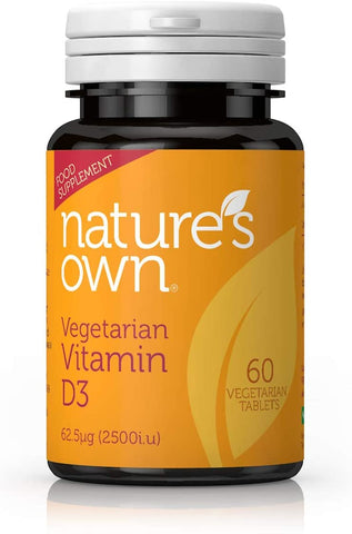 Natures Own Vegetarian Vitamin D3 62.5ug 60tabs