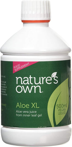 Natures Own Aloe XL Aloe Vera inner leaf juice mild tasting minimal pres 500ml