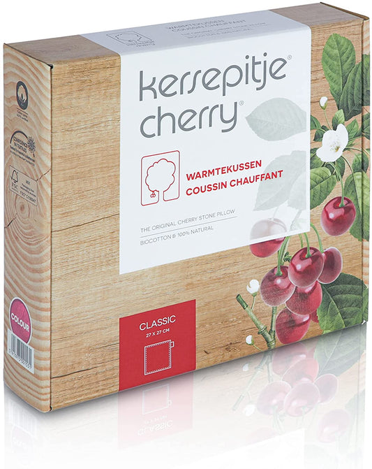 Inatura Cherry Cherry  Warmth Pillow - The Original Stone Pillow - Square 1