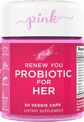 Pink Renew You Women's Probiotic + Cranberry 50vcaps
