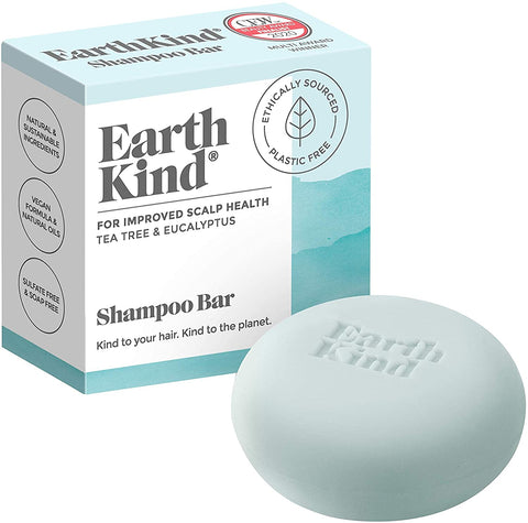 Earthkind Teatree & Eucalyptus Shampoo Bar For Improved Scalp Health 50g (Pack of 6)