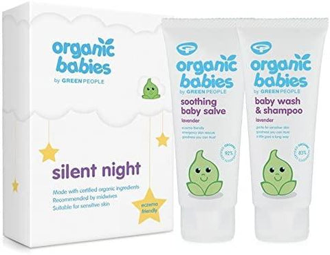 Green People Organic Babies Silent Night Gift - Soothing Salve + Wash & Shampoo 100ml