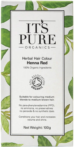 It'S Pure Organic Herbal Hair Colour Henna Red 100g