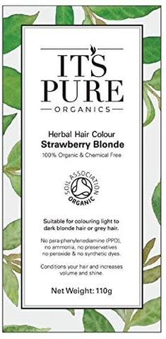 It'S Pure Organic Herbal Hair Colour Strawberry Blonde 110g
