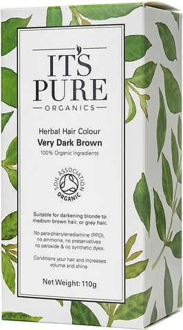 It'S Pure Organic Herbal Hair Colour Very Dark Brown 110g