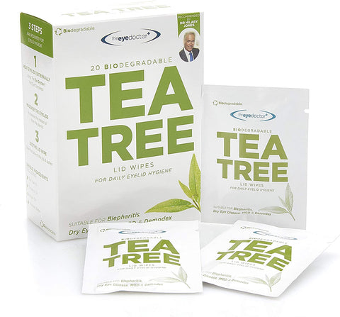 The Eye Doctor Biodegradeable Tea Tree Eyelid Wipes 20wipes
