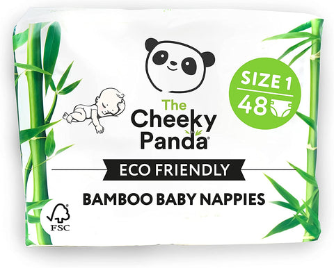 The Cheeky Panda Bamboo Nappies Size 1 (2-5kg) 48pack